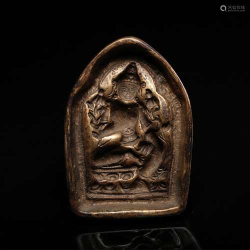 SINO-TIBETAN BRONZE TSHA TSHA SEAL