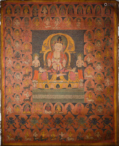 CHINESE THANGKA OF VAJRAPANI