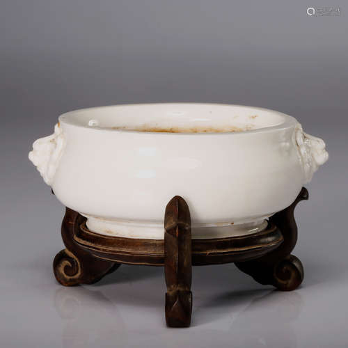 CHINESE BLANC DE CHINE FOOLION CENSER