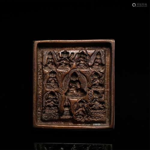 SINO-TIBETAN BRONZE TSHA TSHA SEAL