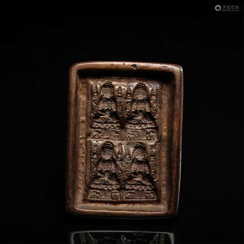 SINO-TIBETAN BRONZE TSHA TSHA SEAL