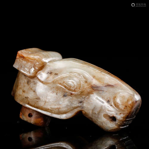 CHINESE JADE HORSE HEAD