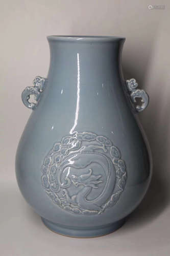 17-19TH CENTURY, A DAQING GUANGXU NIANZHI MARK DOUBLE-EAR VESSEL