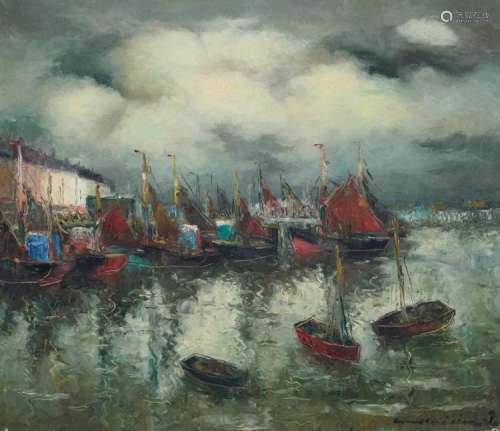 Kaisin L., a harbor view, oil on canvas, 60 x 70 cm
