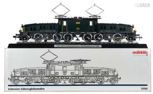 MÄRKLIN 1: Schweizer Gûterzuglokomotive 55561, in its original box
