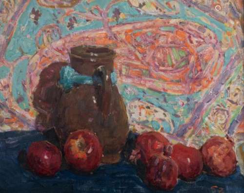 Vechtomov E., a still life with apples, oil on canvas, dated 2003, 40 x 49,5 cm