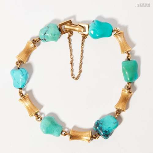 A turquoise set bracelet Length: 19cm