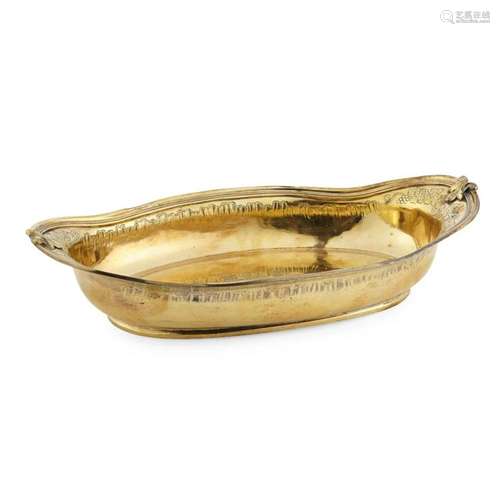 An Italian silver gilt bowl Width: 24cm, weight: 10.7oz