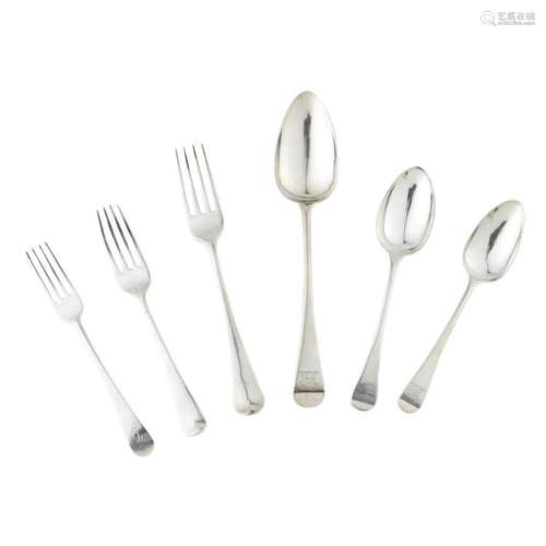 A collection of Georgian and Victorian flatware Weight: 51.2oz