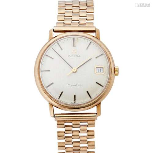 A gentleman's 9ct gold watch, Omega Case diameter: 35mm, dial diameter: 28mm