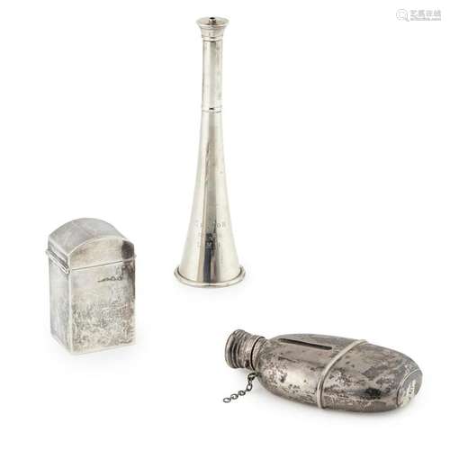 A Silver hip flask