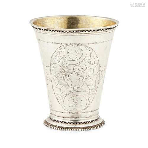 A Continental 18th century small beaker Height: 78mm