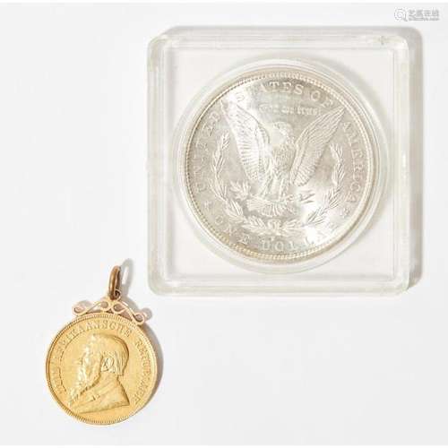 USA - A silver Liberty head silver dollar and S.A. Pond