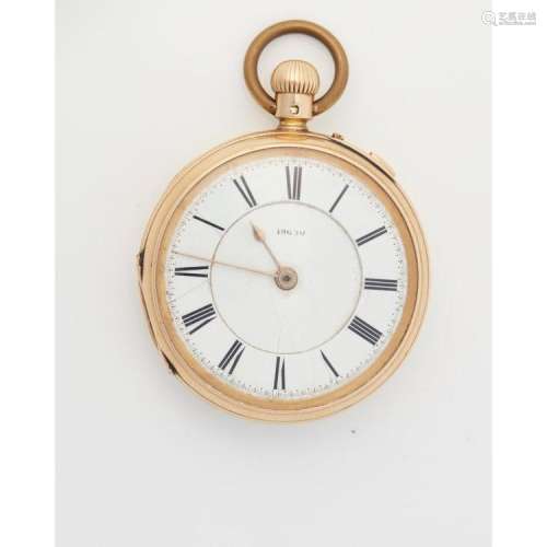 An 18ct gold cased pocket watch, Joseph Williamson, Rochdale Case diameter: 49mm, dial diameter: 40mm