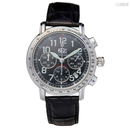 A gentleman's stainless steel cased chronograph, Maurice La Croix Case diameter: 42mm, dial diameter: 33mm