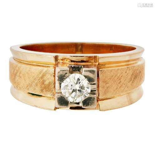 A contemporary diamond set ring Ring size: S, estimated diamond weight: 0.39cts