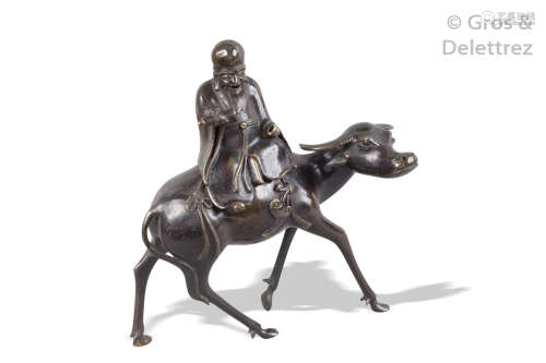Chine, période Ming, XVIIe siècle Groupe en bronz...