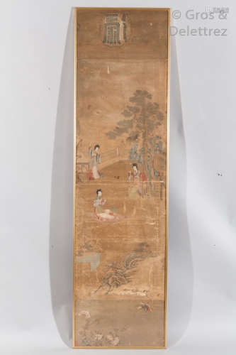 Chine, XVII XVIIIe siècle Peinture à l'encre et c...
