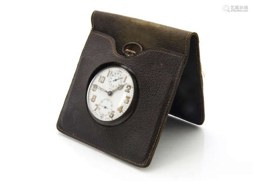 An early 20th Century Zenith gun metal pocket watch with alarm