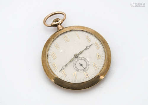An Art Deco period 9ct gold pocket watch