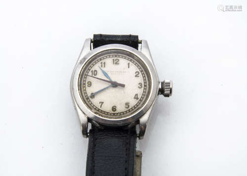 A 1940s Rolex Oyster Royal mid sized stainless steel gentleman's wristwatch