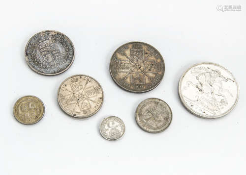 A group of seven good Victorian Jubilee Head coins