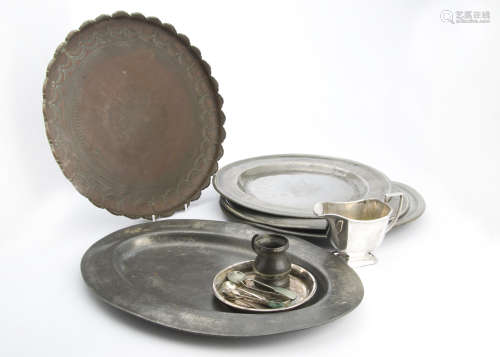 A collection of silver plated entrée and serving dishes