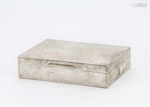 A late 1960s silver cigarette box by SJR