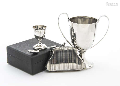 A late Victorian silver trophy cup by HA