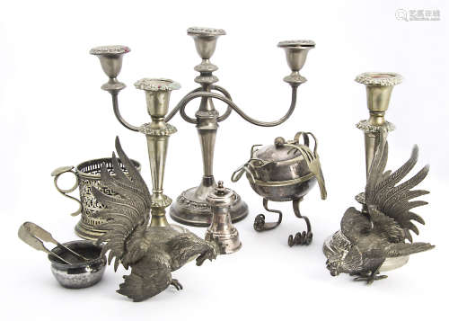 A collection of Victorian and later silver and silver plated items