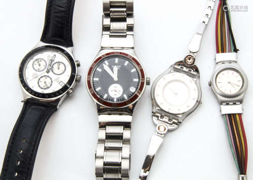 Four Swatch wristwatches