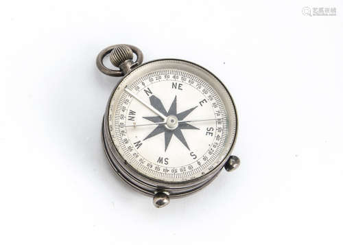 A fine Victorian silver campaign barometer and compass by RJO