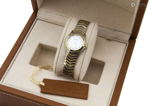 A modern Ebel ladies stainless steel Classic Wave Mini lady's wristwatch