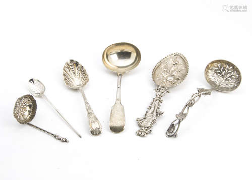 A group of six 19th Century and later silver and presentation spoons