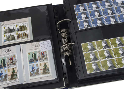 Two lever arch folders of Elizabeth II stamps