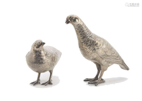A nice pair of 1950s silver grouse