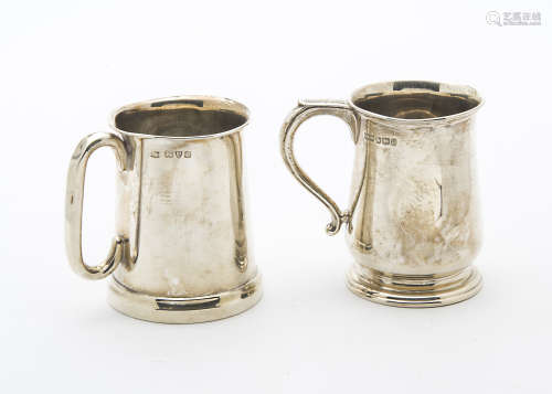 A 1950s silver Christening tankard from Mappin & Webb