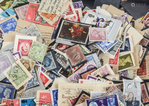 A collection of 20th Century British loose stamps
