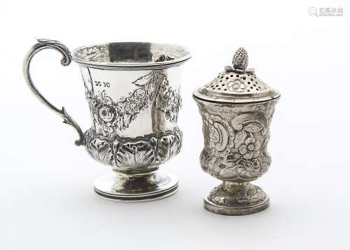 A William IV silver Christening tankard by John James Keith