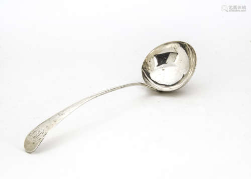 A George III silver soup ladle by Hester Bateman