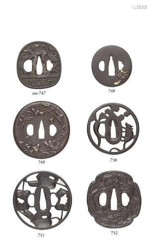 An Echizen iron tsuba. Edo period