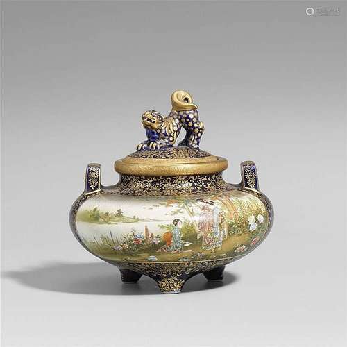 A Satsuma lidded jar. Kyoto. Late 19th century