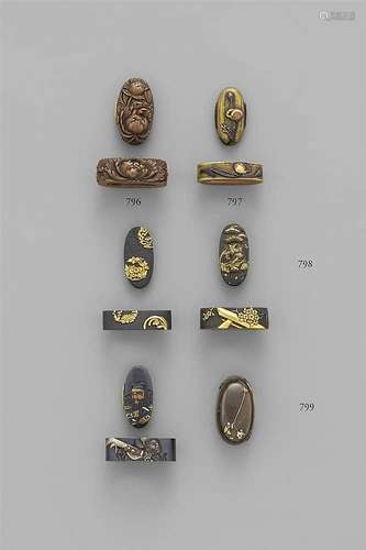 Two shakudô fuchi-kashira. 18th/19th century