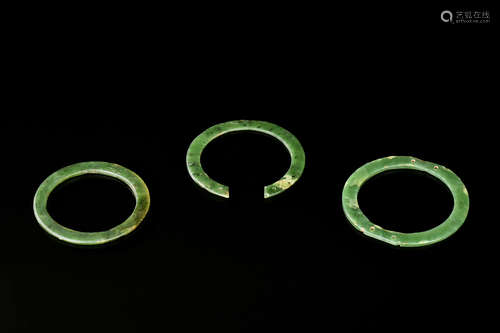 THREE JADE CARVED DISCS