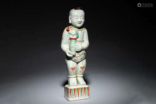 SANCAI PORCELAIN BOY FIGURE