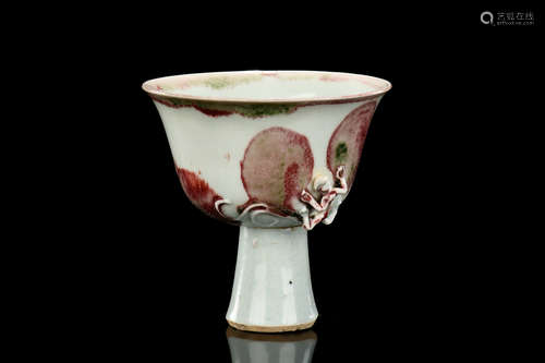 UNDERGLAZED RED STEM CUP