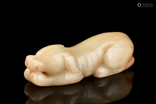 JADE CARVED 'DOG' FIGURE