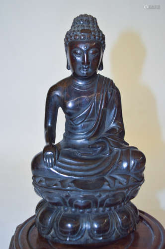 ZITAN SANDALWOOD GUANYIN FIGURE