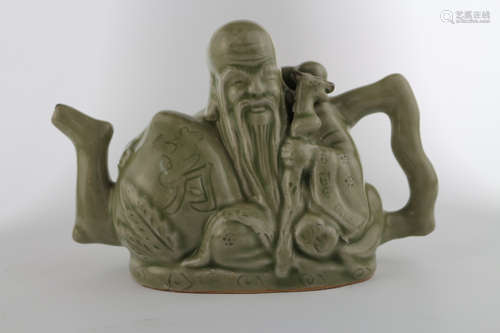 YAOZHOU KILN SHOU FIGURE POT