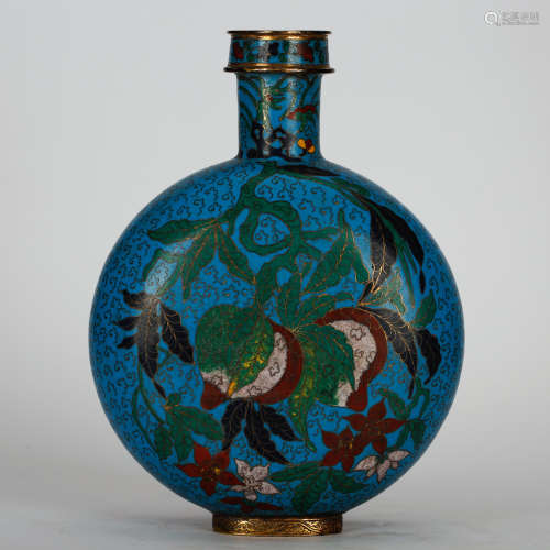 CHINESE CLOISONNE MOON FLASK VASE